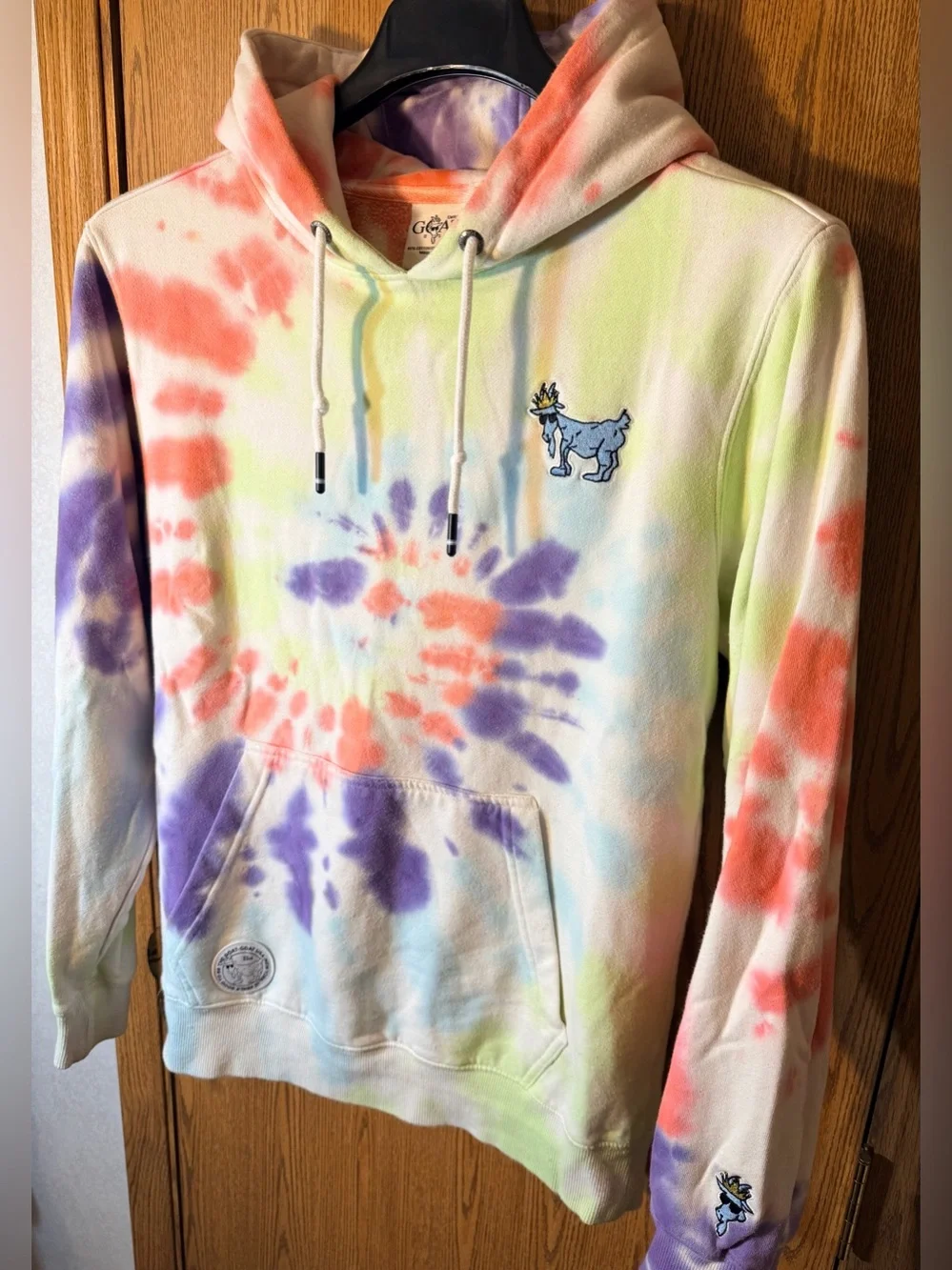 GOAT Tie-Dye Hoodie in Pastel Multi - Picture 2 of 9